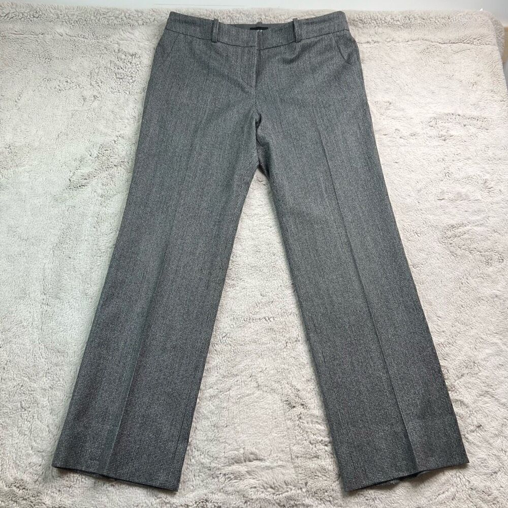 Giorgio Armani Dress Pants Womens Size 46 Gray Wide Leg Virgin Wool Blend